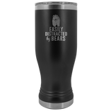 Easily Distracted by Bears Tumbler Boho 20oz