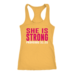 She is Strong Proverbs 31:25 Tank Top
