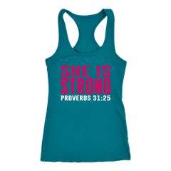 She is Strong Proverbs 31:25 Tank Top