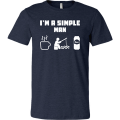 I'm A Simple Man - Coffee, Fishing, Beer Drinking T-Shirt