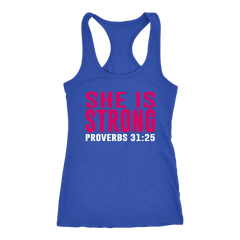 She is Strong Proverbs 31:25 Tank Top