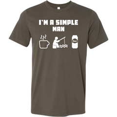 I'm A Simple Man - Coffee, Fishing, Beer Drinking T-Shirt