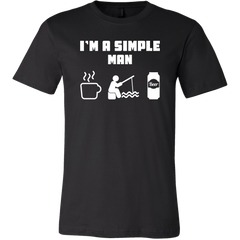 I'm A Simple Man - Coffee, Fishing, Beer Drinking T-Shirt