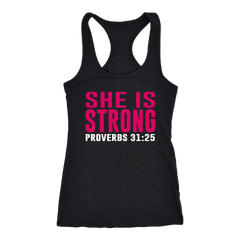 She is Strong Proverbs 31:25 Tank Top