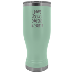 I Love Jesus Coffee and Naps Tumbler 20oz Boho