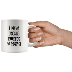 I Love Jesus Coffee & Naps Coffee Mug