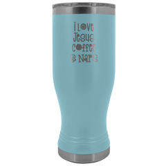 I Love Jesus Coffee and Naps Tumbler 20oz Boho