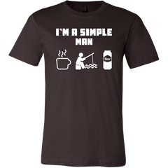 I'm A Simple Man - Coffee, Fishing, Beer Drinking T-Shirt