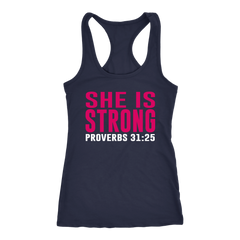 She is Strong Proverbs 31:25 Tank Top