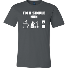I'm A Simple Man - Coffee, Fishing, Beer Drinking T-Shirt