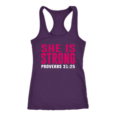 She is Strong Proverbs 31:25 Tank Top